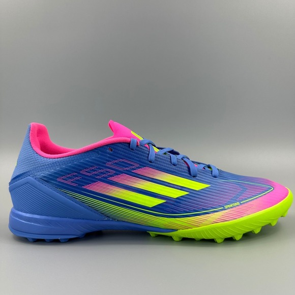 Adidas F50 League TF Turf Men Size 13 Blue Lemon Pink Soccer Shoes IE1230 NEW - Picture 1 of 6